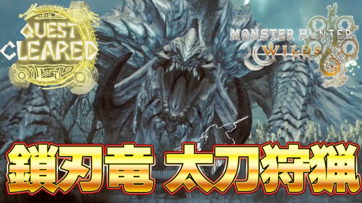 【ワイルズβ版最強】鎖刃竜アルシュベルド  太刀 ソロ  初狩猟編『モンスターハンターワイルズ』