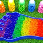 Satisfying Video l How to make Foot Bathtubs into Rainbow Orbeez & Candy Bottle Cutting ASMR #33