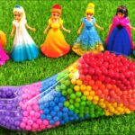 Satisfying Video l Mixing All My Rainbow Shoes with Candy Ball & Making Nail Care Cutting ASMR #36