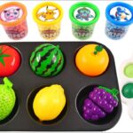 Satisfying Video l How to Make 6 Pokemon into Rainbow Brush & Fruit with BeadsCutting ASMR #03