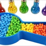 Satisfying Video l How To Make Rainbow Spoon BathTub & Candy with Light Bulb Balls Cutting ASMR #18