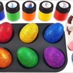 Satisfying Video l How to Make Lollipop Eggs into Rainbow Brush with Paint & Balls Cutting Asmr #104