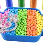 Satisfying Video l How to make Candy Bathtubs into Glitter Beads with Slime Balls Cutting ASMR #17