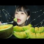 【ASMR】ジューシー♡ゴクッ♡メロンの咀嚼音🍈【melon】