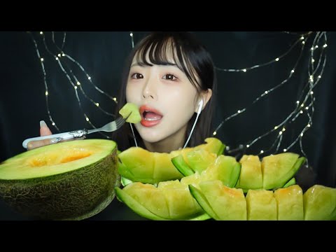 【ASMR】ジューシー♡ゴクッ♡メロンの咀嚼音🍈【melon】