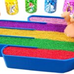 Satisfying Video l How to Make Rainbow Finger Bathtubs from Mixing All Slime Care Cutting ASMR #24