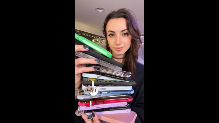 ASMR | How many cases can I tap on in 60 seconds? #asmr #tapping #satisfying #shorts