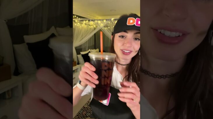 ASMR | FASTEST Dunkin Employee tells you to get out.🍩#asmr #shorts