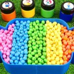 Satisfying Video l How to make Rainbow Candy Box FROM Painted INTO Squish Balls Cutting ASMR #63