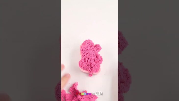 Satisfying Video l How to make Rainbow Sticker Mold WITH Kinetic Sand AND Cakes Cutting ASMR #03