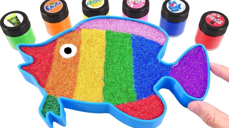 Satisfying Video l How to make Rainbow Baby Fish Pool WITH Mixing Colorful Slime l Cutting ASMR #7