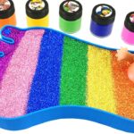 #055 Satisfying Video l How To Make Rainbow Toenail’s Bath in to Mixing Slimess & Balls Cutting ASMR