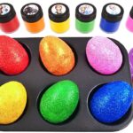 #Satisfying Video l How to make Rainbow #Lollipop #Candy with #Glitter #eggs & #Mixing Cutting ASMR