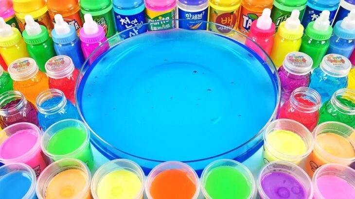 Satisfying Video l Mixing All My Slime of Hole l How to make Rainbow Slime-Rondure Cutting ASMR  #05