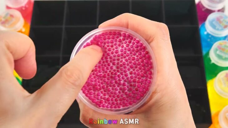 Satisfying Video l How to make Rainbow BLACKLOARD WITH mixing SLIMES INTO Paintied Cutting ASMR #70