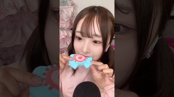 しなこちゃんマシュマロ🎀🩵家で一番可愛い場所で撮った💗 @shinakoasmr475 #ASMR#mukbang#セボンスター#しなこ#マシュマロ#marshmallow