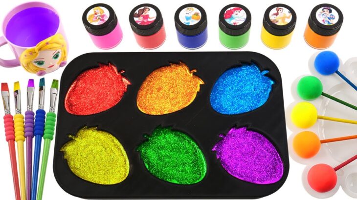 Satisfying Video l How to Rainbow Lollipop Candy into Mixing All My Slime with Paint % Kinetic Pool