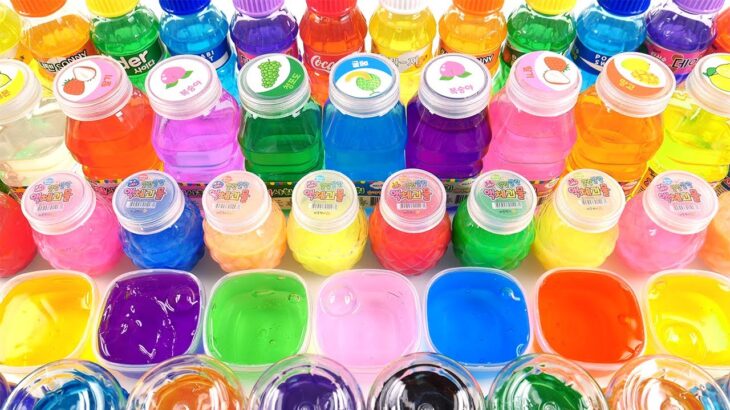 Satisfying Video l Mixing All My Slime-Ink INTO How to Make Smoothie AND Jelly Fruits Cutting ASMR