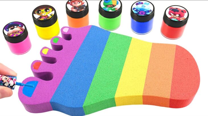 Satisfying Video l Oddly Rainbow Traditional Cake  WITH Stars Mad Mattrs & 6 Adorn Foot Cutting ASMR