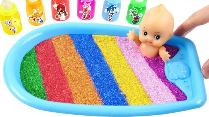 Satisfying Slime Video l How to Make Funny-tubs WITH Mix Jester Slime IN Glitter School Cutting ASMR