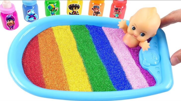 Satisfying Slime Video l Oddly Twinkles Bathtubs from Mixied B:Stars INto Slime-Bedding Cutting ASMR