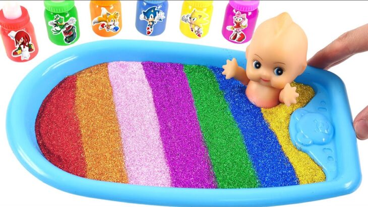 Satisfying Video l How to make Rainbow Funy Spa INTO Apply Slime Factory & Shininy Sand Cutting ASMR