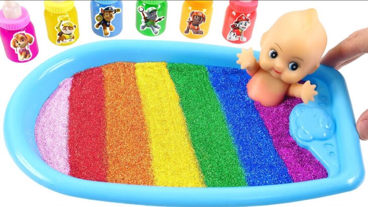 Satisfying Video l #Mixing All My Slime Milk-Smoothie Rainbow w Making Shake  and Baths Cutting ASMR