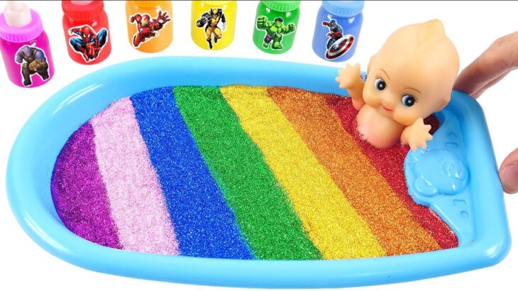 SatisfyingVideo l How to make Rainbow Camping Pool into Mixing All My Cosmetics & Slime Cutting ASMR