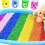 Satisfying Video l How to Make Rainbow Bathtub into Maximum Slime with Shark Family Cutting ASMR #15