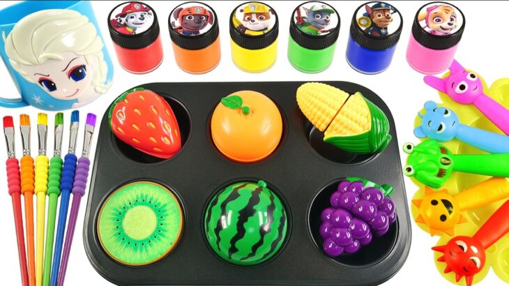 Satisfying Video l How to make Rainbow Traditional Snacks with Glitter-Ink & Stiff Clay Cutting ASMR