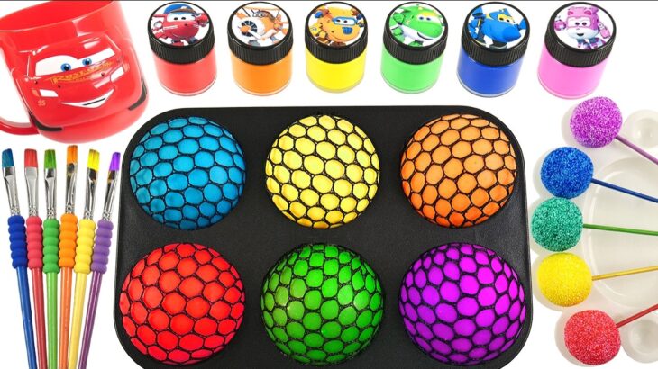 Oddly Satisfying ASMR |  Transforming Rainbow Slime Pool into Giant Glossy Slime Mix & Juicy Cutting