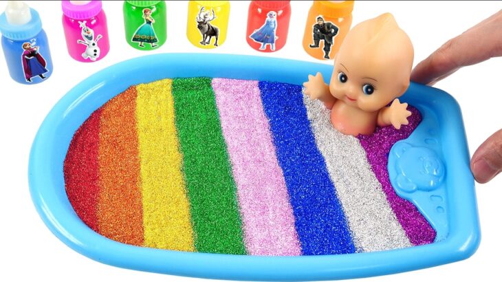 Satisfying Video l How to make Rainbow Frosty Slime from Combining Bathtub & Fun Around Cutting ASMR