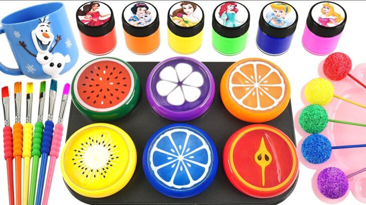 Satisfying Video l How to make Rainbow Lollipop Princesses with SlimeFruits & Whirlwind Cutting ASMR