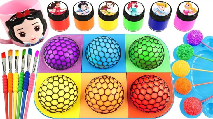 Satisfying Video l Rainbow Candy Transformation 🌈 with Making Color Paste from Spheres 🍭Cutting ASMR