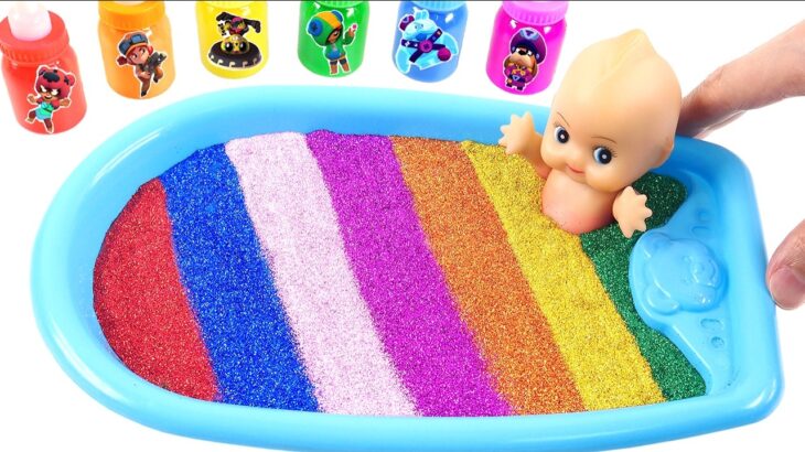 Satisfying Video l How to make Rainbow Slime Valley into Mixed All My Wizard Balls AND  Cutting ASMR