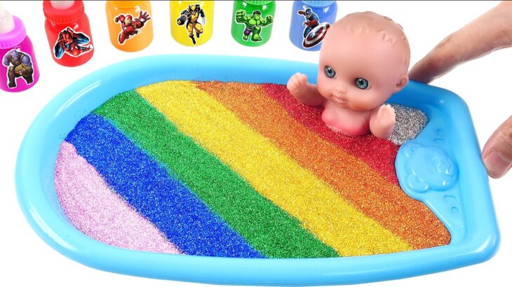 Satisfying Video l How to Make Rainbow Bathtubs into Mixing New Slime &  Shiny Pool Cutting ASMR #15