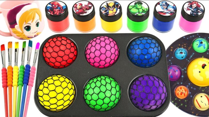 Satisfying Video l How To Make Rainbow Lollipop Candy FOR Paint IN Universe Balls Cutting ASMR  #71