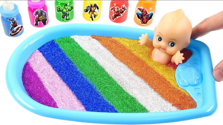 Satisfying Videos l How to Make Rainbow Slime Dance into Mixed Slime for 6 Magic Hero Cutting ASMR