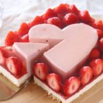 いちごのレアチーズケーキの作り方 No-Bake Strawberry Cheesecake