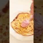 気持ち伝える♡いちごのクレープ作ってみた！I made strawberry crepes! #shorts