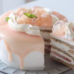 桃のクリームケーキの作り方