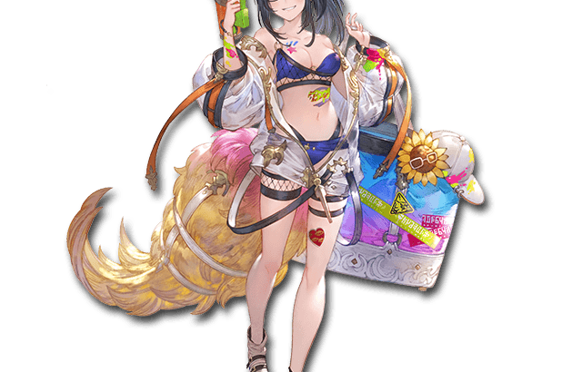 【グラブル】水着イルノート（サマーバージョンSSR/土属性）のキャラクター性能情報、一人水着ミムメモアラナンミカエル召喚効果みたいな超欲張りセットを抱えてゲーミングいたずらお姉さんが土属性に登場！