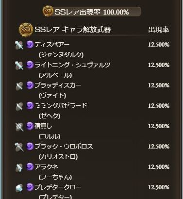 【グラブル】1月11日ガチャ更新は闇属性キャラスタレが開催、闇アルベールなど8キャラクターが選抜/本命はこの後来るかもしれない石スタレ？バブさん選抜あるでないで