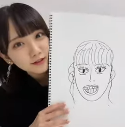 田口愛佳が描いたゆいはんの似顔絵が激痩せバージョンのおんちゃまに見えて仕方ないんだが