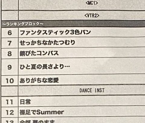 【乃木坂46】これは貴重すぎる！！！本日、関係者に配布されたドーム公演セットリスト、実物がこちら！！！【全ツ2021@東京ドーム2日目】