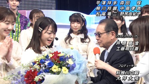 卒業発表したW横山は、ミュージックステーションでタモリさんから花束を貰えると思う？