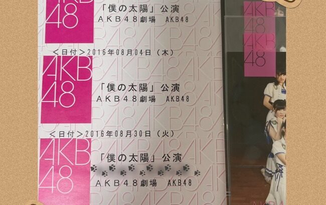 【AKB48】石綿星南がヲタ時代に行った劇場公演のチケットを公開【せなたん】