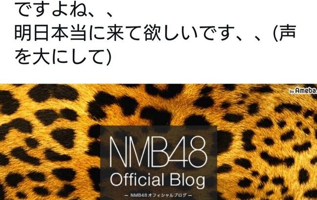 NMB48劇場、公演のチケットが売り切れず異例の前日追加募集…　メンバーもTwitterで明日来て！と呼び掛ける事態に・・・【河野奈々帆冠ライブ】