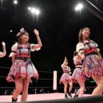 東京女子名古屋大会にて、荒井優希を含めたSKE48メンバーがリング上で「未来とは？」「片思いFinally」「前のめり」のライブを披露！