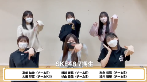 【SKE48】12月13日、7期生「#PARTYが始まるよ」が開演。こちらの6名が出演！